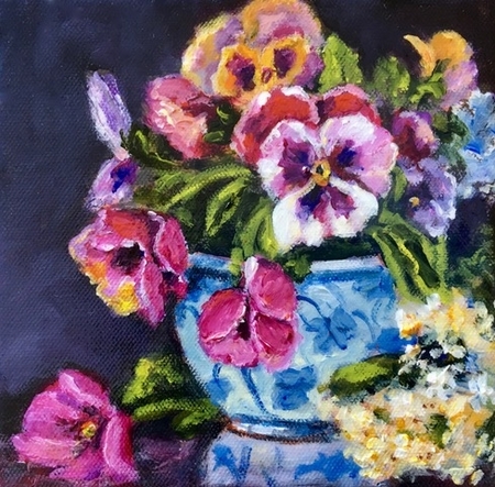 Pretty Pansies - Sold