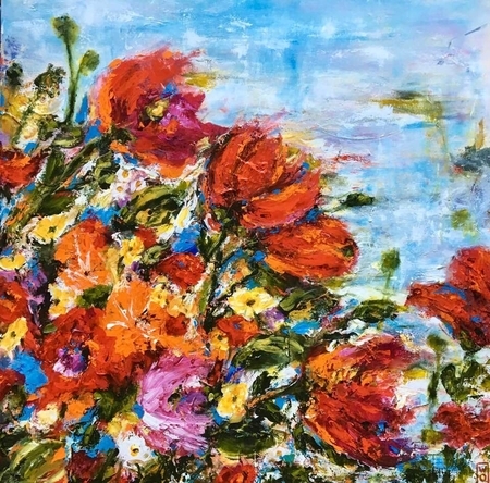 Windswept Poppies -Sold